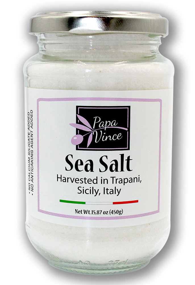 Unrefined, Hand-Harvested Sicilian Sea Salt- Finely Ground 450gr